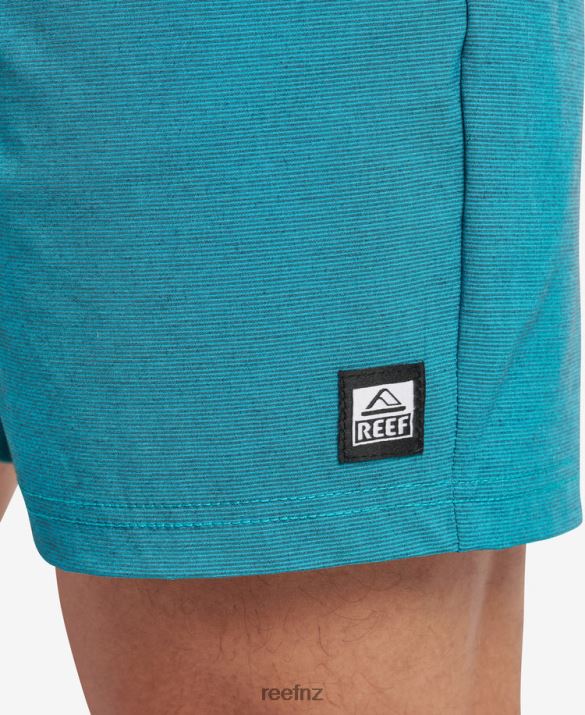 Reef NZ 62JVZ699 - Fields Elastic Waist Walk Shorts 17\" Men Biscay Bay Reef
