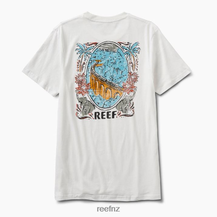 Reef NZ 62JVZ555 - Venturing Short Sleeve Tee Men Marshmallow Reef