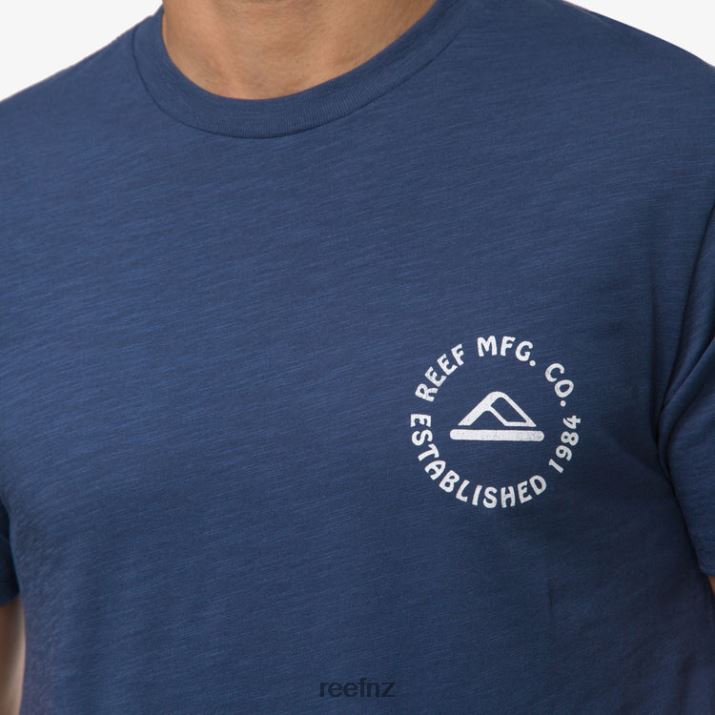 Reef NZ 62JVZ556 - Court Short Sleeve Tee Men Insigna Blue Reef