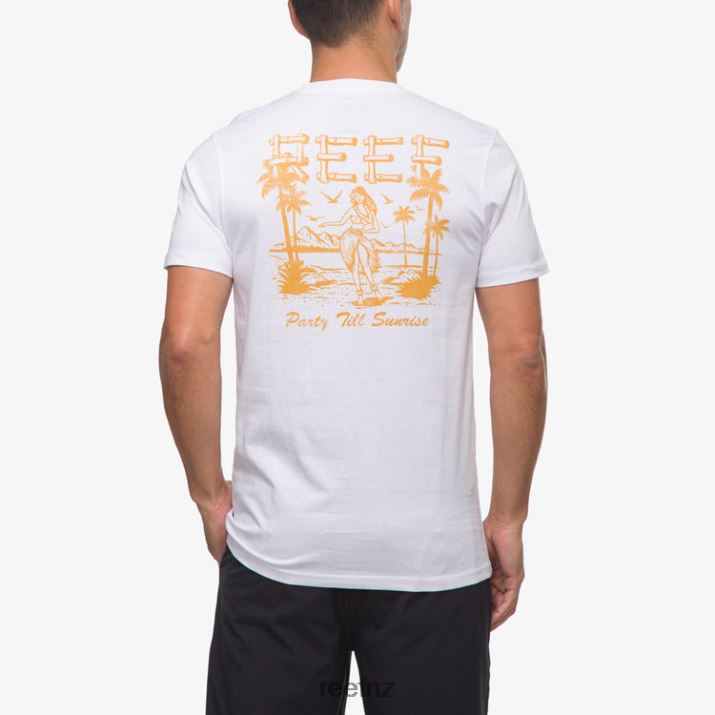 Reef NZ 62JVZ559 - Island Girl Short Sleeve Tee Men Bright White Reef