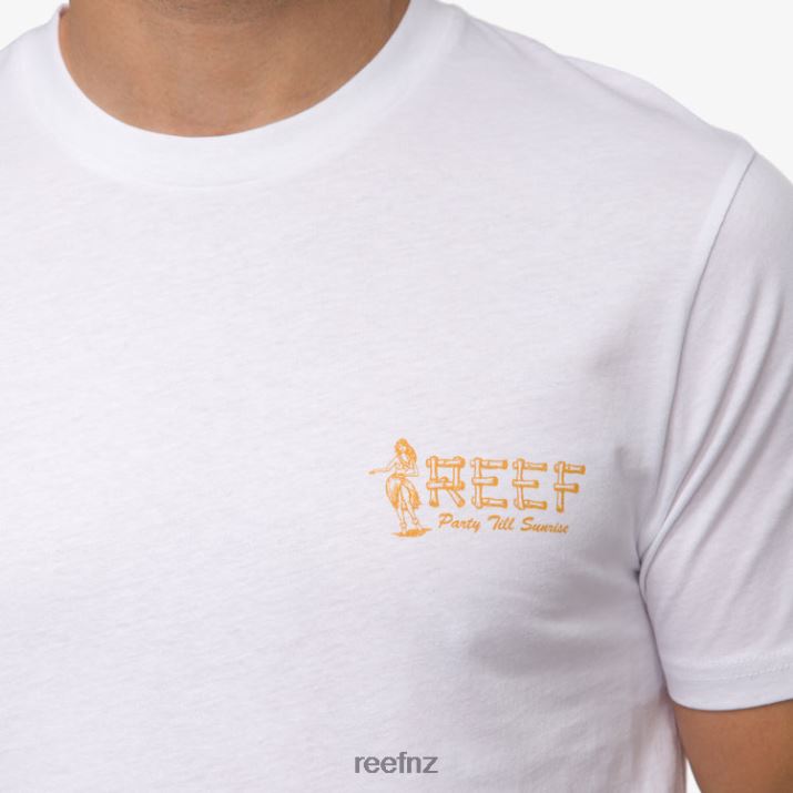 Reef NZ 62JVZ559 - Island Girl Short Sleeve Tee Men Bright White Reef