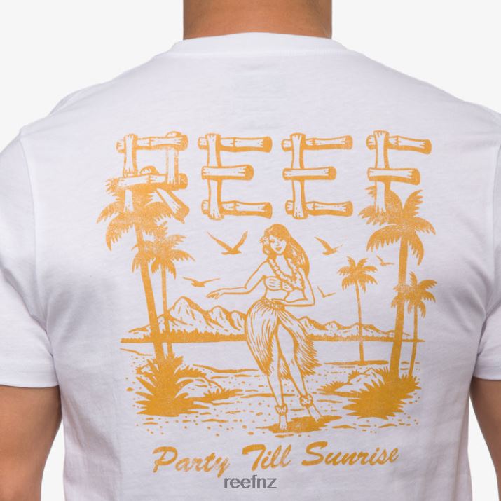 Reef NZ 62JVZ559 - Island Girl Short Sleeve Tee Men Bright White Reef