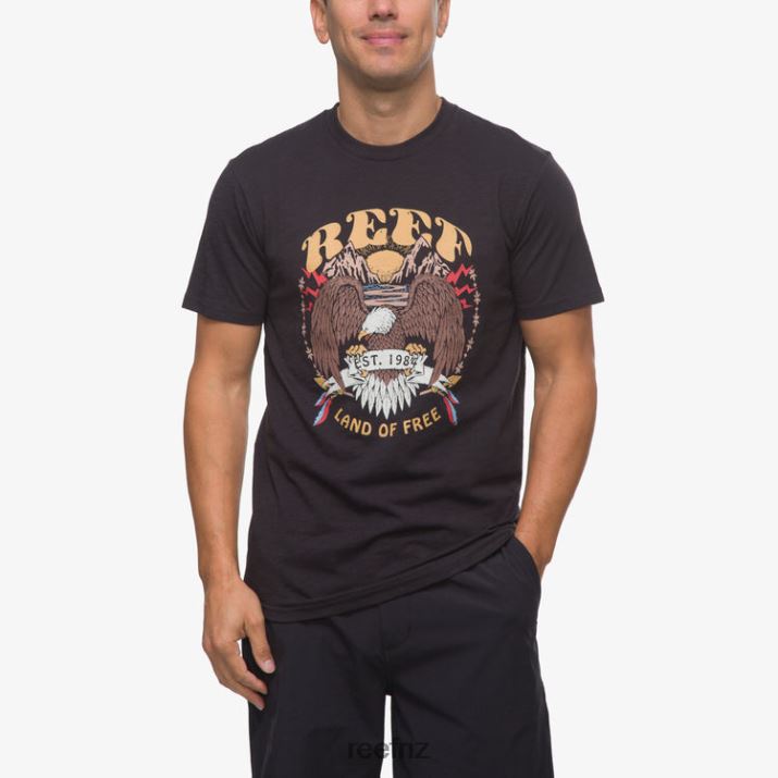 Reef NZ 62JVZ566 - Freedom Short Sleeve Tee Men Caviar Reef