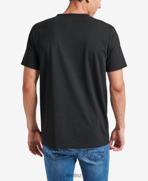 Reef NZ 62JVZ569 - Smith Short Sleeve Pocket Knit Tee Men Caviar Reef