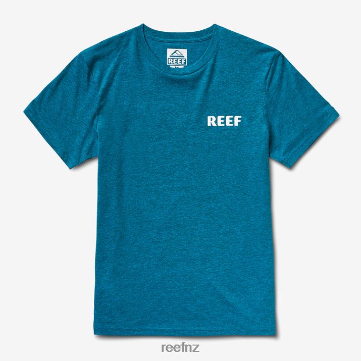 Reef NZ 62JVZ575 - Unite Short Sleeve Tee Men Cyan Black Heather Reef