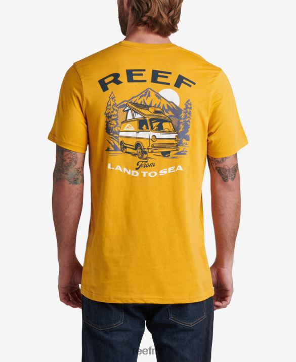 Reef NZ 62JVZ577 - Popup Short Sleeve Tee Men Mineral Yellow Reef