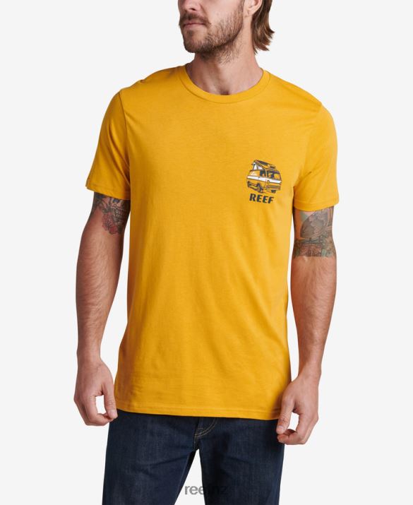 Reef NZ 62JVZ577 - Popup Short Sleeve Tee Men Mineral Yellow Reef