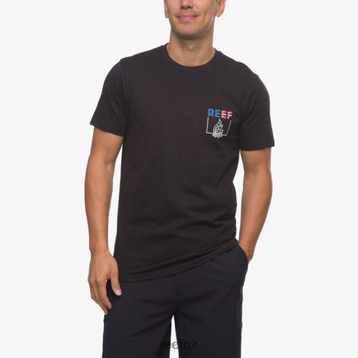 Reef NZ 62JVZ580 - Boom Boom Short Sleeve Tee Men Caviar Reef