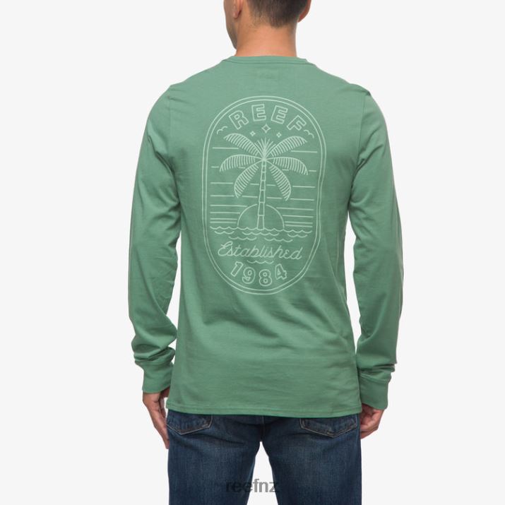Reef NZ 62JVZ584 - Paradise Long Sleeve Tee Men Dark Ivy Reef