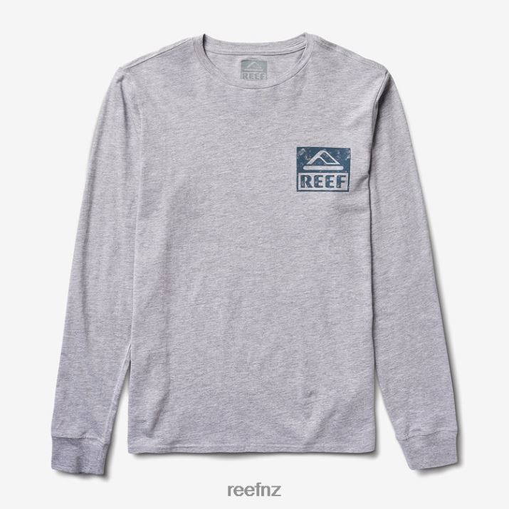 Reef NZ 62JVZ586 - Wellie Long Sleeve Tee Men Heather Grey Reef