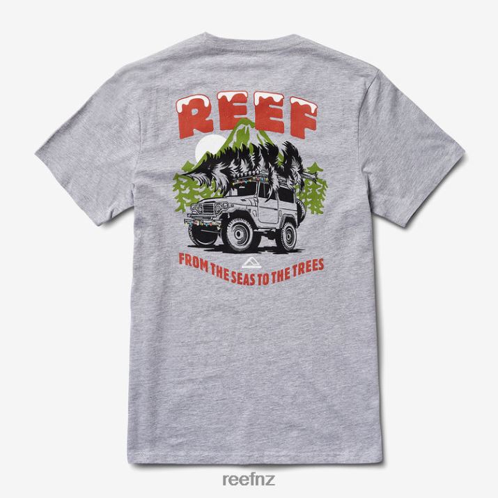 Reef NZ 62JVZ587 - Timber Short Sleeve Tee Men Heather Grey Reef