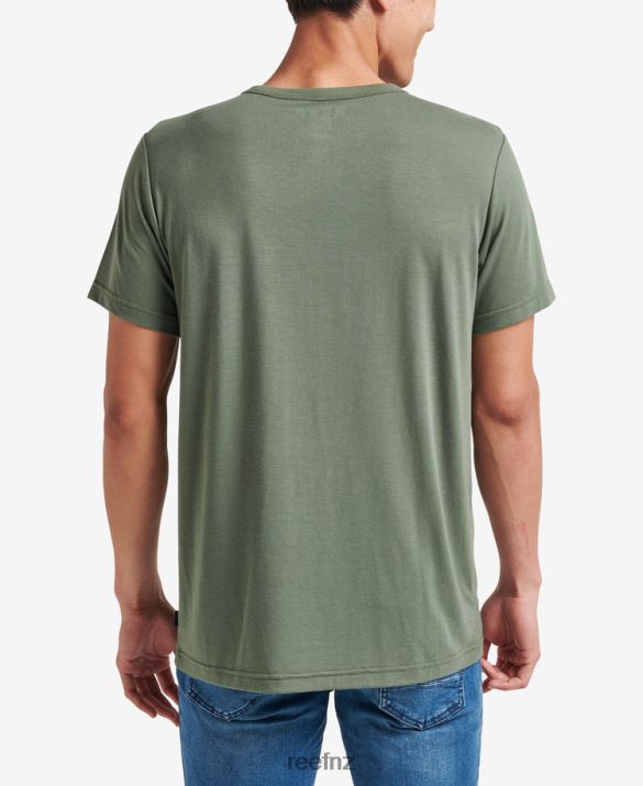 Reef NZ 62JVZ588 - Smith Short Sleeve Pocket Knit Tee Men Thyme Green Reef