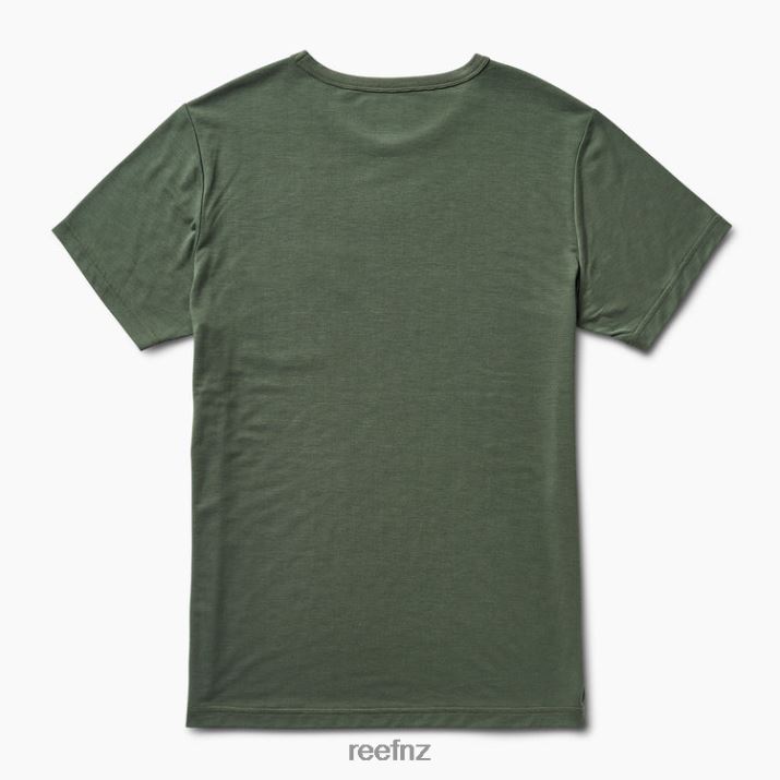 Reef NZ 62JVZ588 - Smith Short Sleeve Pocket Knit Tee Men Thyme Green Reef