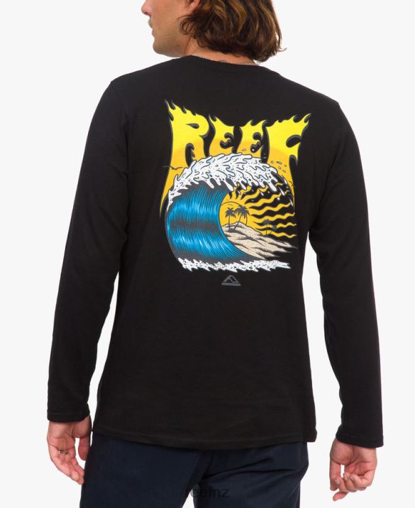 Reef NZ 62JVZ589 - Carson Recyclo Long Sleeve Tee Men Black Reef