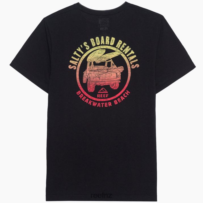Reef NZ 62JVZ592 - Salty Recyclo Short Sleeve Tee Men Black Reef
