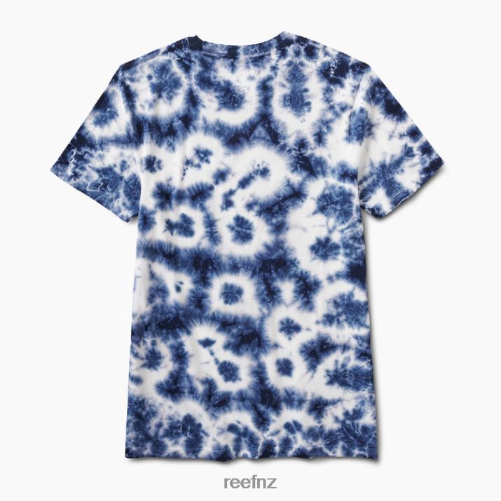 Reef NZ 62JVZ596 - Measure Short Sleeve Tee Men Insignia Blue Cloud Reef