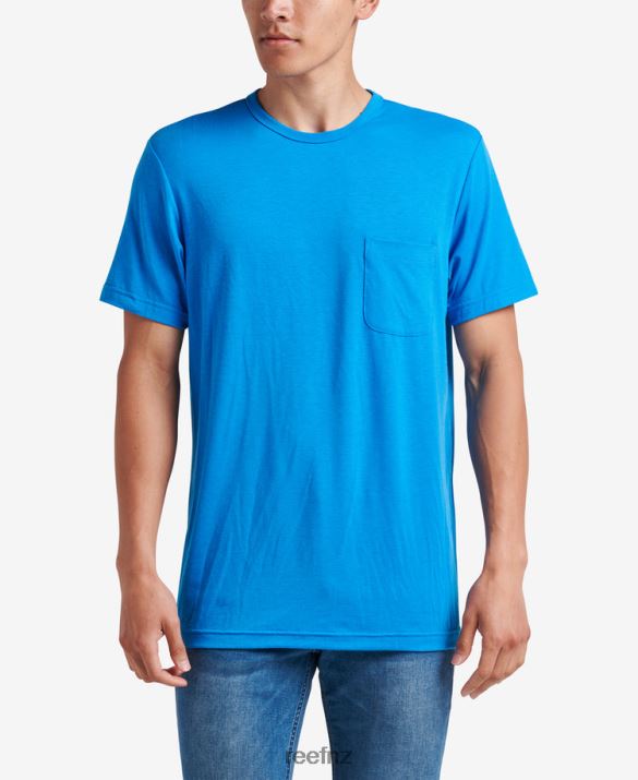 Reef NZ 62JVZ598 - Smith Short Sleeve Pocket Knit Tee Men French Blue Reef