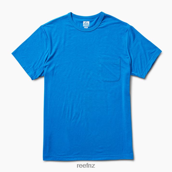Reef NZ 62JVZ598 - Smith Short Sleeve Pocket Knit Tee Men French Blue Reef