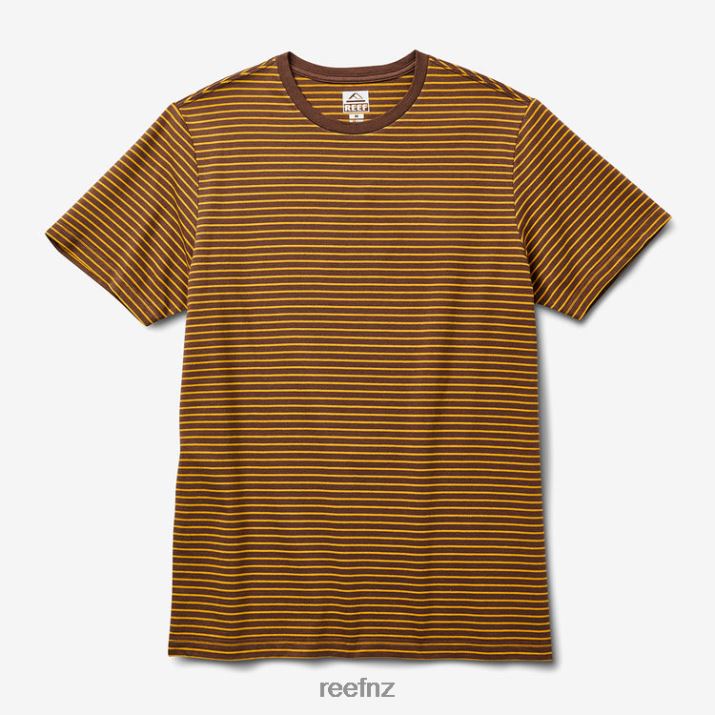 Reef NZ 62JVZ600 - Rumson Short Sleeve Stripe Tee Men Rain Drum Reef