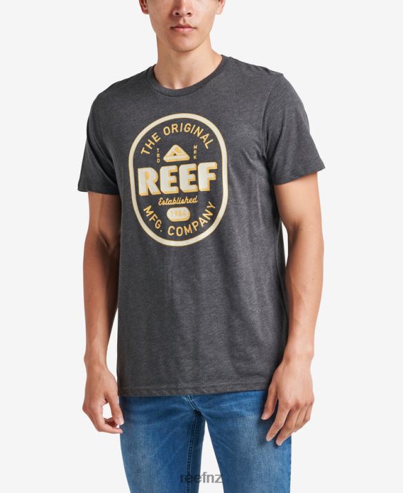 Reef NZ 62JVZ601 - Clark Slub Short Sleeve Tee Men Charcoal Hthr Reef