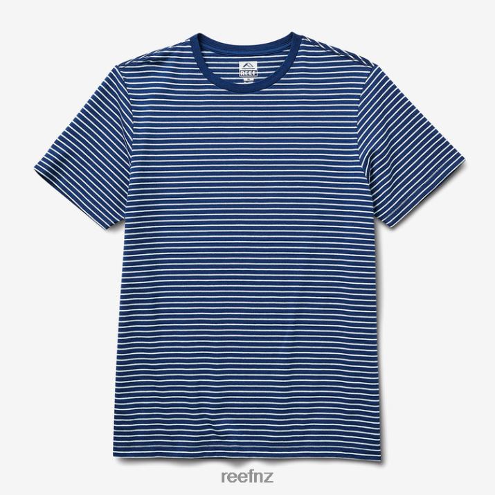 Reef NZ 62JVZ609 - Rumson Short Sleeve Stripe Tee Men Insignia Blue Reef