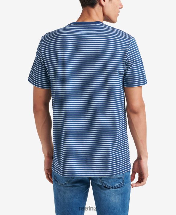 Reef NZ 62JVZ609 - Rumson Short Sleeve Stripe Tee Men Insignia Blue Reef