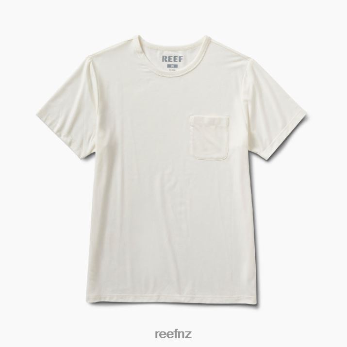 Reef NZ 62JVZ610 - Smith Short Sleeve Pocket Knit Tee Men Marshmallow Reef