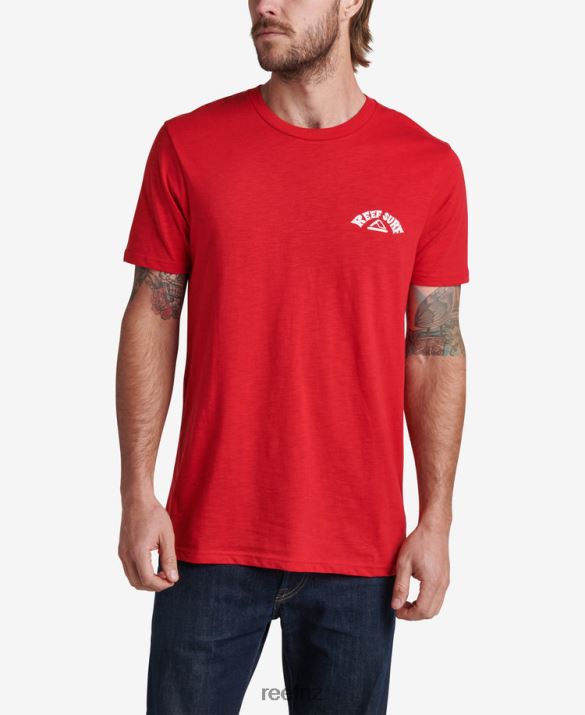 Reef NZ 62JVZ611 - Herman Slub Graphic Tee Men Mountain Red Reef