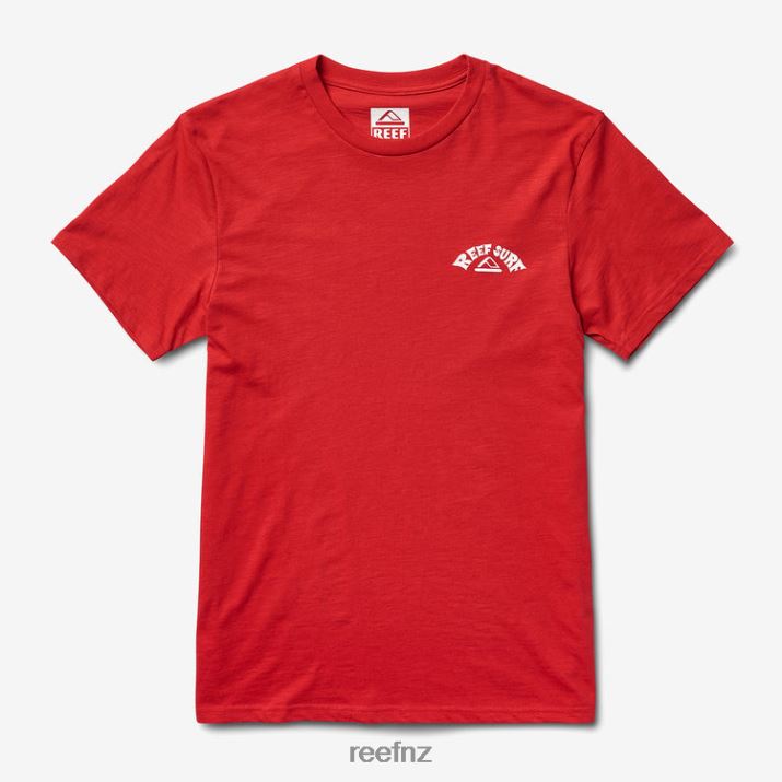 Reef NZ 62JVZ611 - Herman Slub Graphic Tee Men Mountain Red Reef