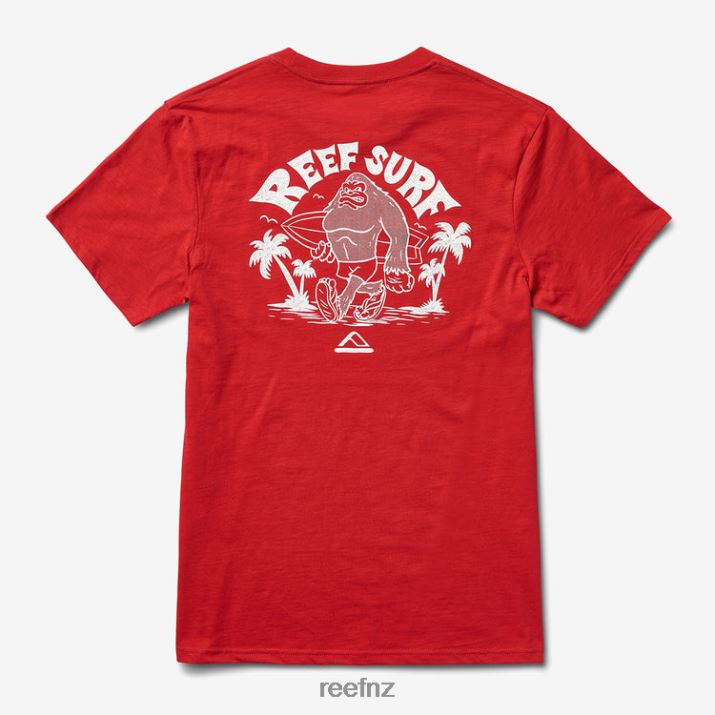 Reef NZ 62JVZ611 - Herman Slub Graphic Tee Men Mountain Red Reef
