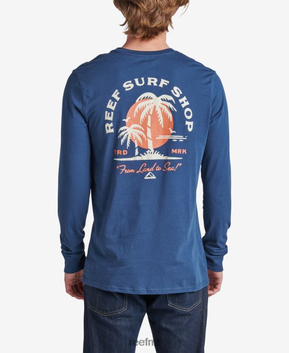 Reef NZ 62JVZ612 - Shuffle Long Sleeve Tee Men Insignia Blue Reef