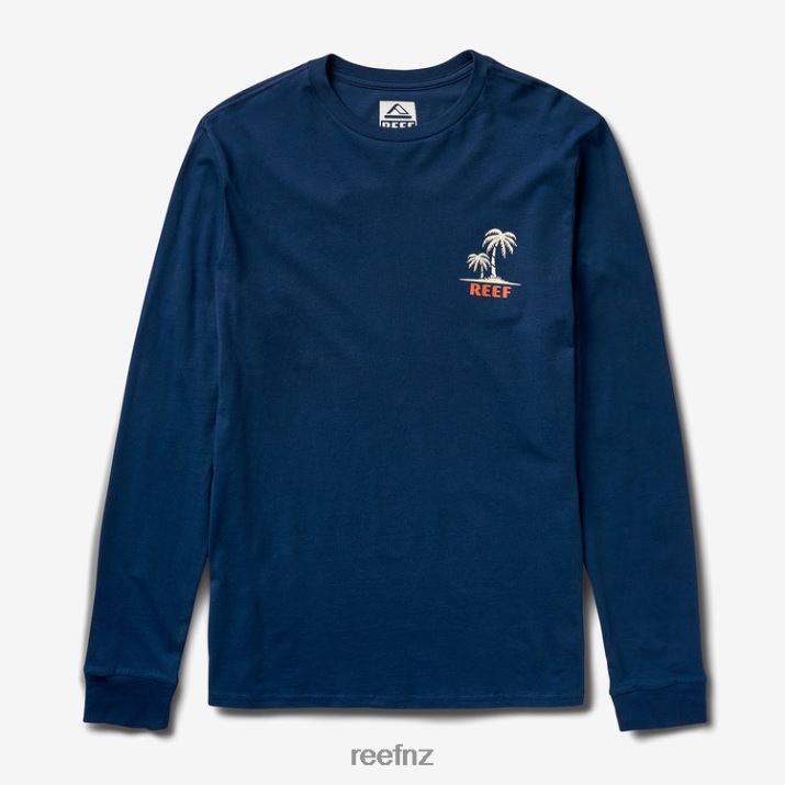 Reef NZ 62JVZ612 - Shuffle Long Sleeve Tee Men Insignia Blue Reef