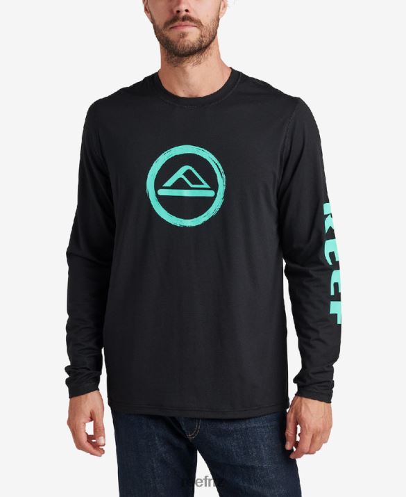 Reef NZ 62JVZ615 - Yuna Long Sleeve Rash Guard Tee Men Caviar Reef