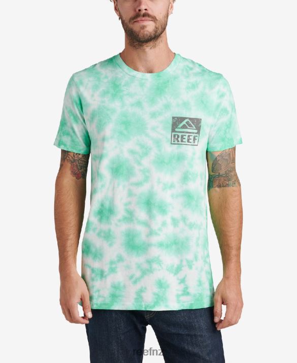 Reef NZ 62JVZ618 - Wellie Short Sleeve Tie Dye Tee Men Electric Green Reef