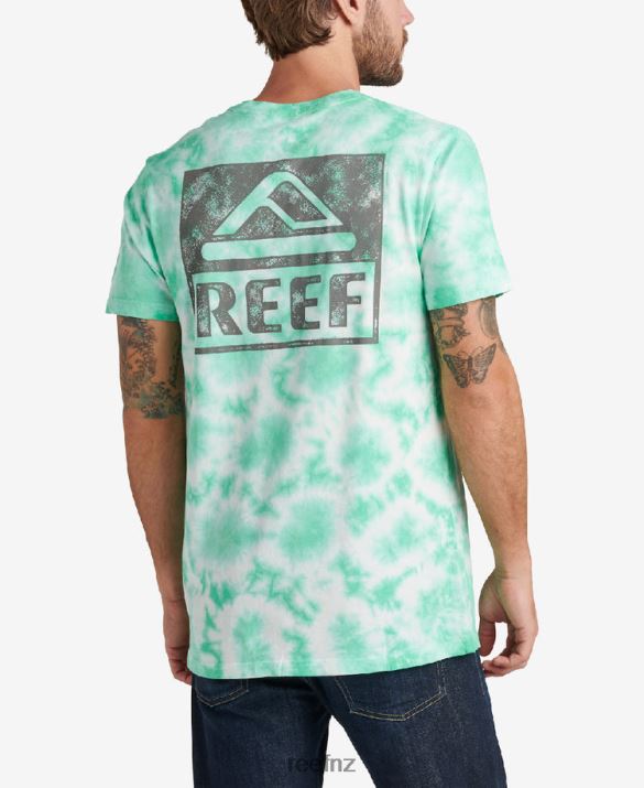 Reef NZ 62JVZ618 - Wellie Short Sleeve Tie Dye Tee Men Electric Green Reef