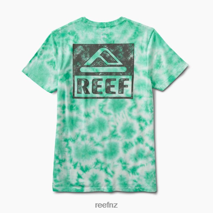 Reef NZ 62JVZ618 - Wellie Short Sleeve Tie Dye Tee Men Electric Green Reef