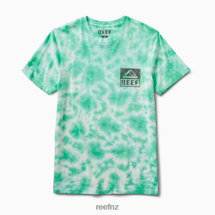 Reef NZ 62JVZ618 - Wellie Short Sleeve Tie Dye Tee Men Electric Green Reef