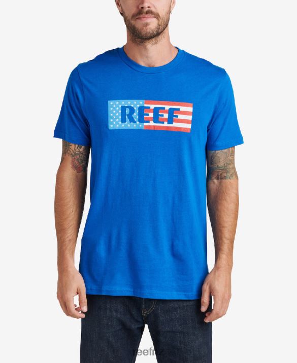Reef NZ 62JVZ620 - Stetson Short Sleeve Tee Men Lapis Reef