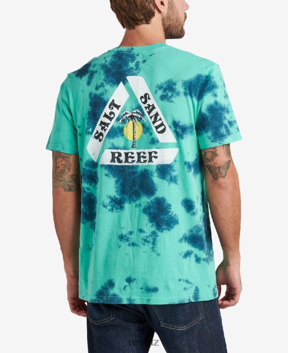 Reef NZ 62JVZ627 - Schmoe Short Sleeve Tie Dye Tee Men Blue Block Icew Reef