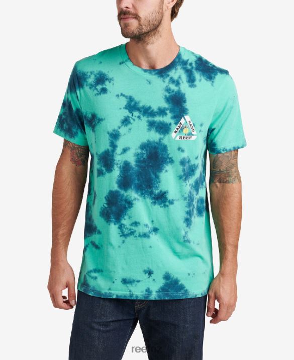 Reef NZ 62JVZ627 - Schmoe Short Sleeve Tie Dye Tee Men Blue Block Icew Reef