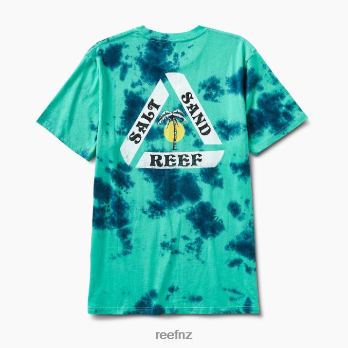 Reef NZ 62JVZ627 - Schmoe Short Sleeve Tie Dye Tee Men Blue Block Icew Reef