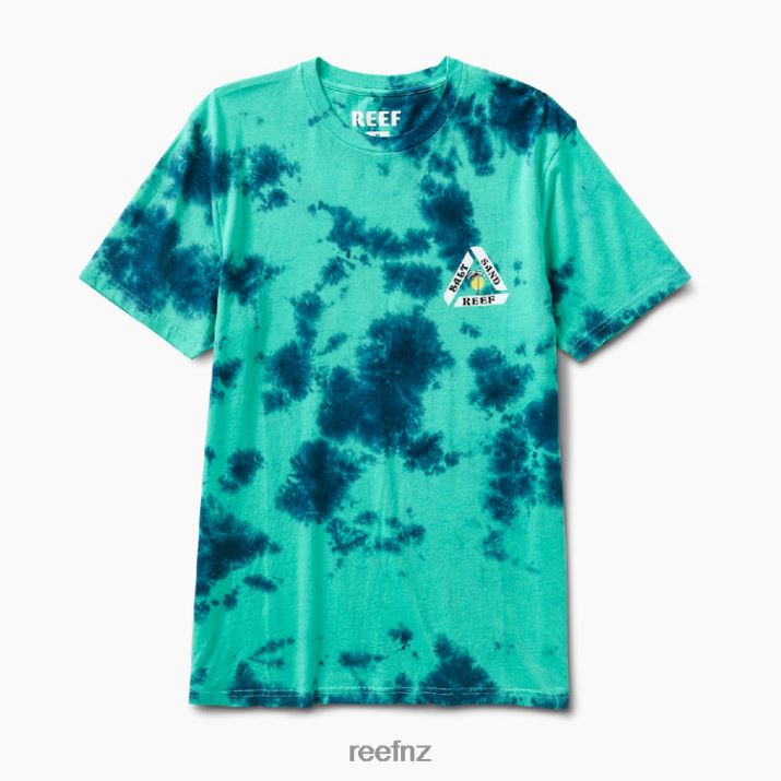 Reef NZ 62JVZ627 - Schmoe Short Sleeve Tie Dye Tee Men Blue Block Icew Reef