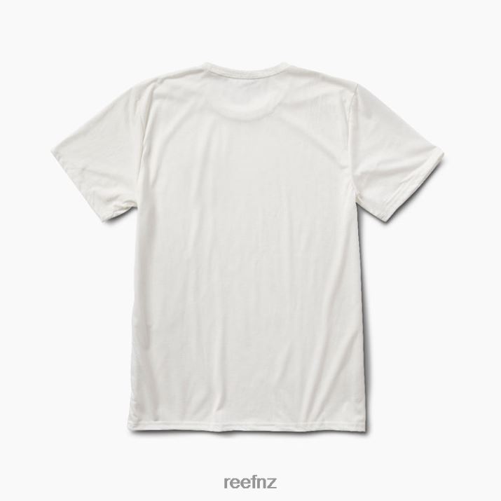 Reef NZ 62JVZ628 - Reef Surfari\'s Surf Tee Men White/Aqua