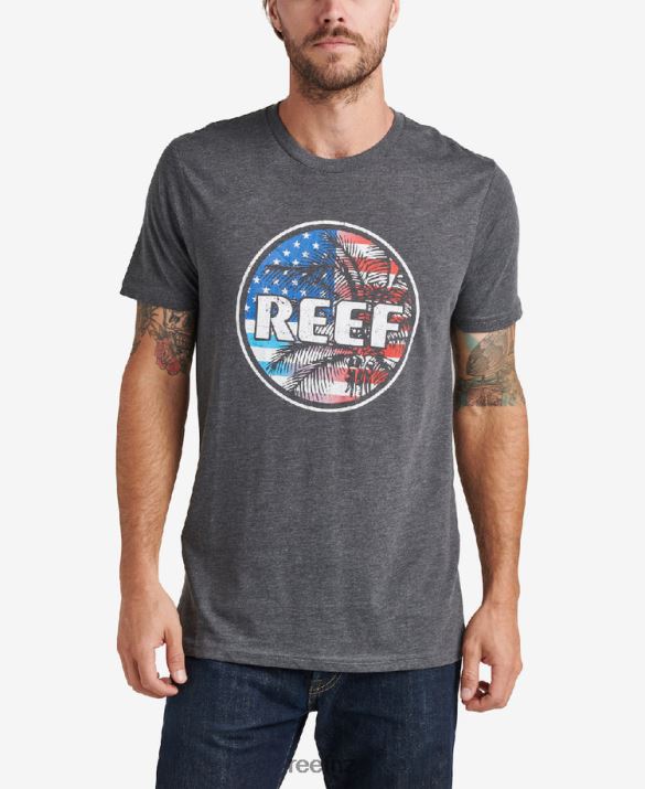 Reef NZ 62JVZ633 - Wilson Short Sleeve Tee Men Charcoal Heather Reef