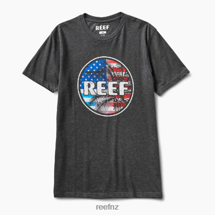 Reef NZ 62JVZ633 - Wilson Short Sleeve Tee Men Charcoal Heather Reef
