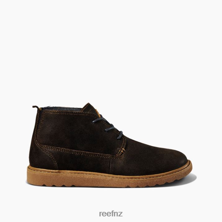 Reef Shoes NZ 62JVZ518 - Reef Voyage Leather Boot Men Black Rock