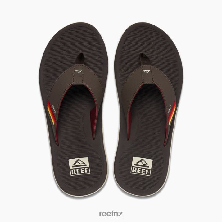 Reef Shoes NZ 62JVZ309 - Reef Santa Ana Men Vintage Brown Sunset
