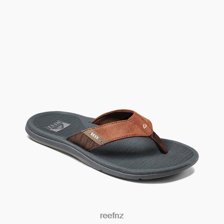 Reef Shoes NZ 62JVZ320 - Reef Santa Ana Men Grey/Tan