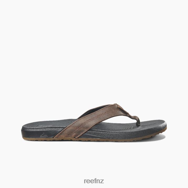 Reef Shoes NZ 62JVZ333 - Cushion Phantom Leather Men Black/Brown Reef