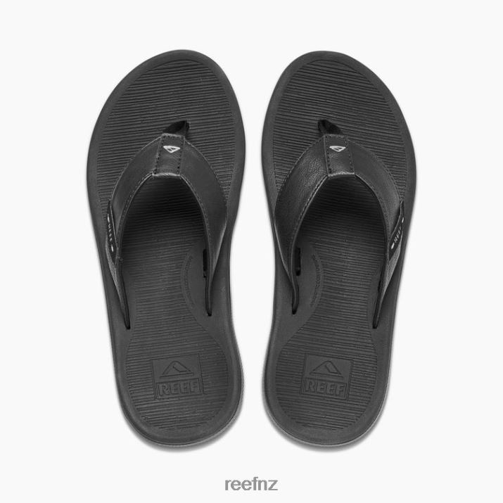 Reef Shoes NZ 62JVZ345 - Reef Santa Ana Men All Black